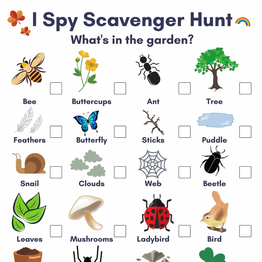 I Spy Scavenger Hunt PDF Downloadable Activity Sheet What s In The 
