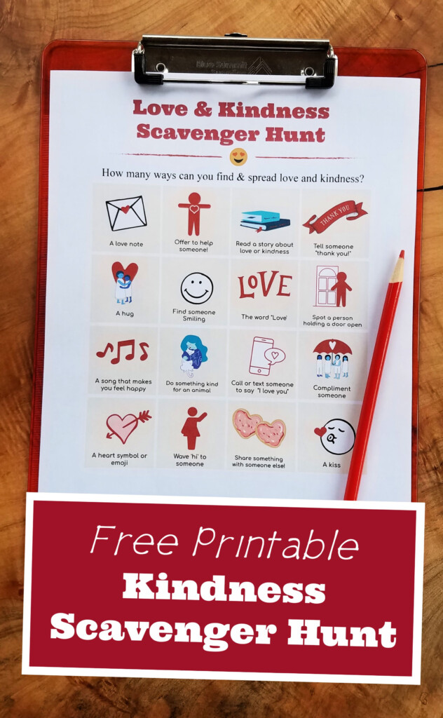 Kindness Scavenger Hunt free Printable In 2021 Kindness Activities 