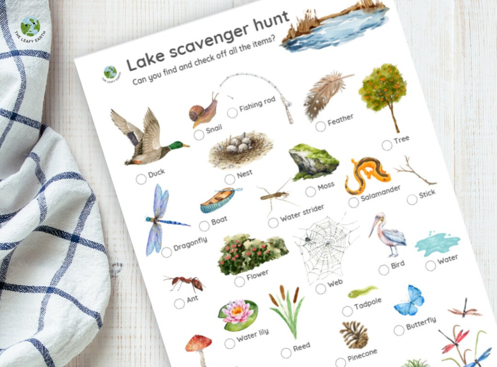 Lake Scavenger Hunt Printable Nature Scavenger Hunt Camping 