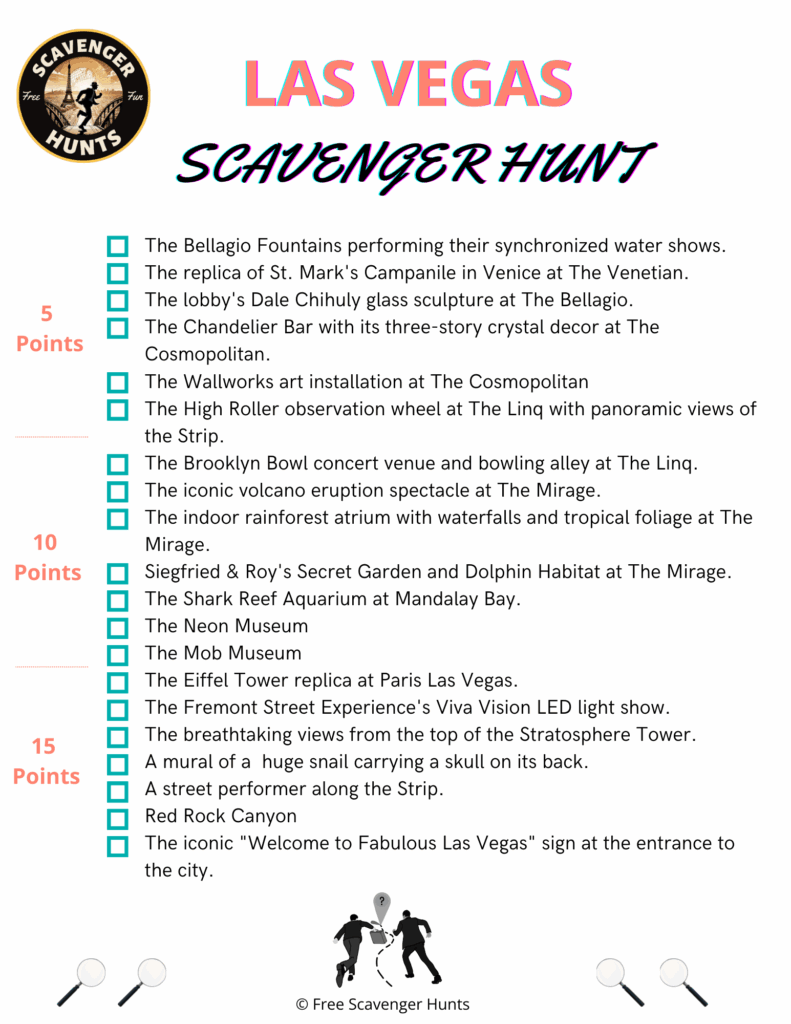 Las Vegas Scavenger Hunt Free Scavenger Hunts