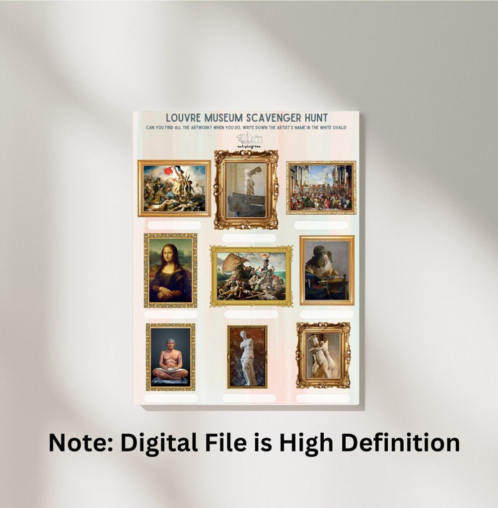 Louvre Museum Scavenger Hunt For Kids Printable PDF Etsy