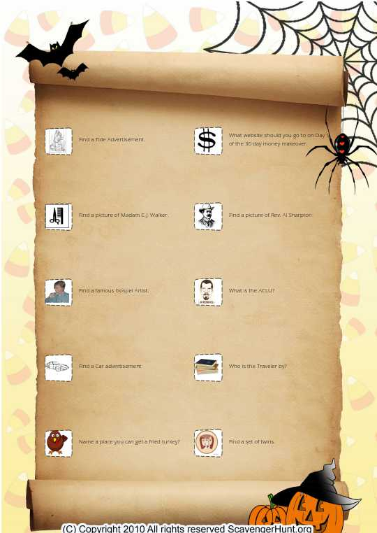 Magazine Scavenger Hunt