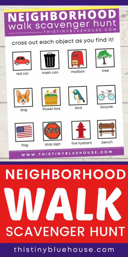 Neighborhood Walk Scavenger Hunt For Kids Printable Activities For 