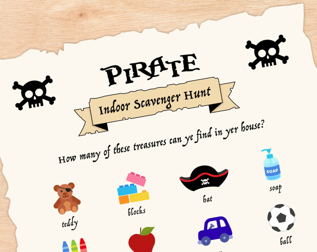 Pirate Scavenger Hunt Free Printable