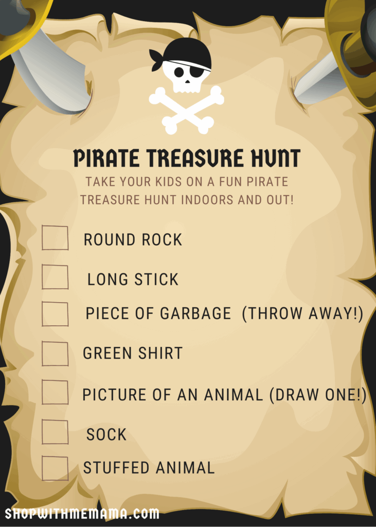 Pirate Treasure Hunt For Kids Free Printables Treasure Hunt For 
