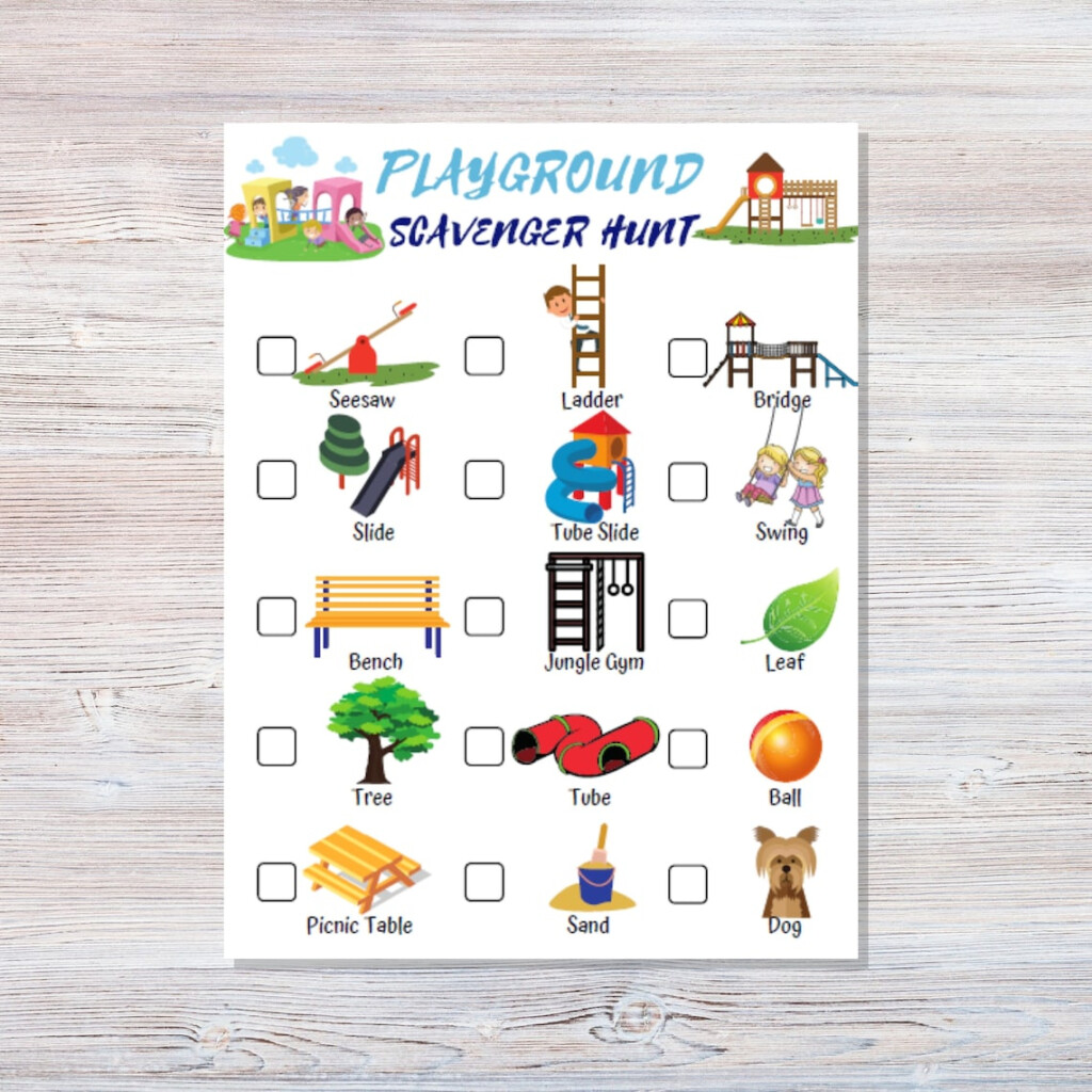 Playground Scavenger Hunt Printable Outdoor Scavenger Hunt 