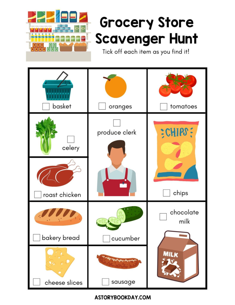 Print Out This Free Grocery Store Scavenger Hunt For Kids And Have Fun 