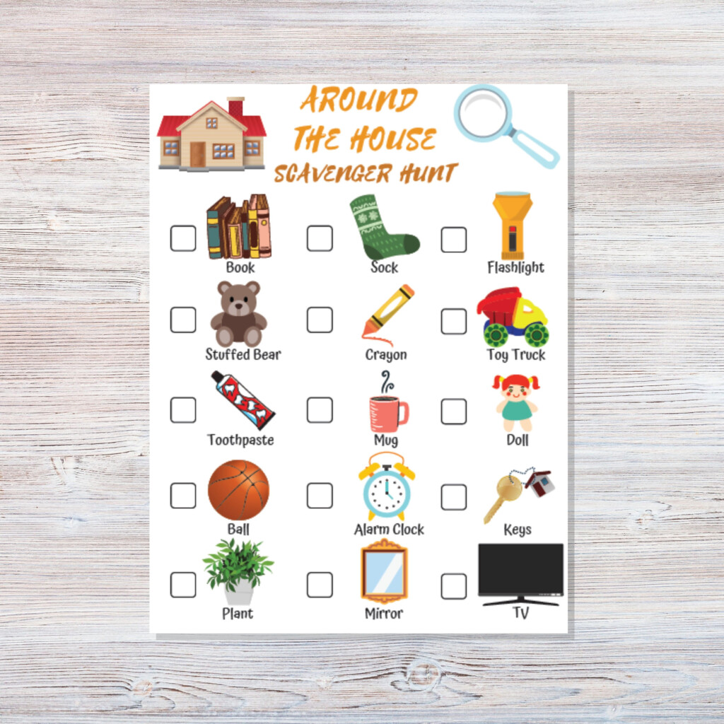 Printable Around The House Indoor Scavenger Hunt Scav Vrogue co
