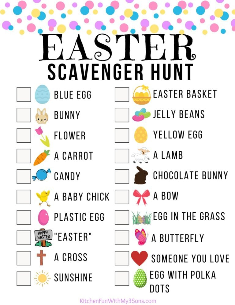 Printable Easter Scavenger Hunt