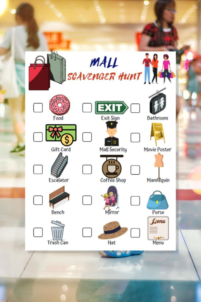 Printable Mall Scavenger Hunt