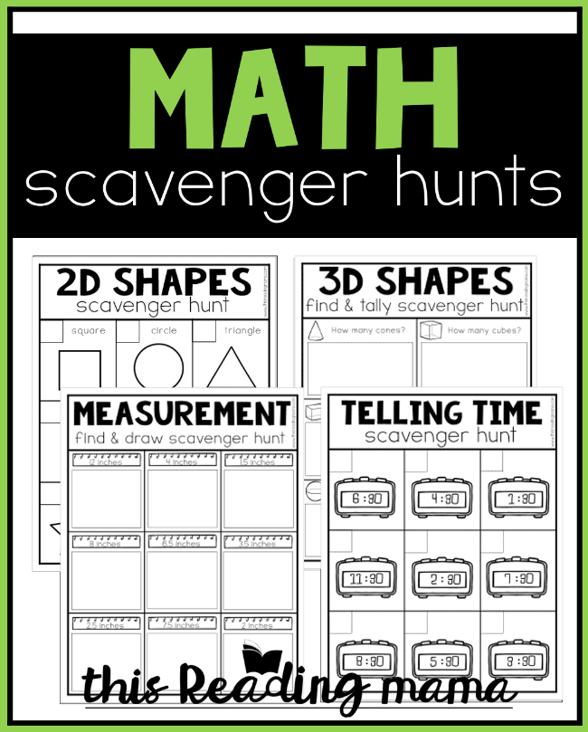 Printable Math Scavenger Hunts This Reading Mama Free Math Activity 