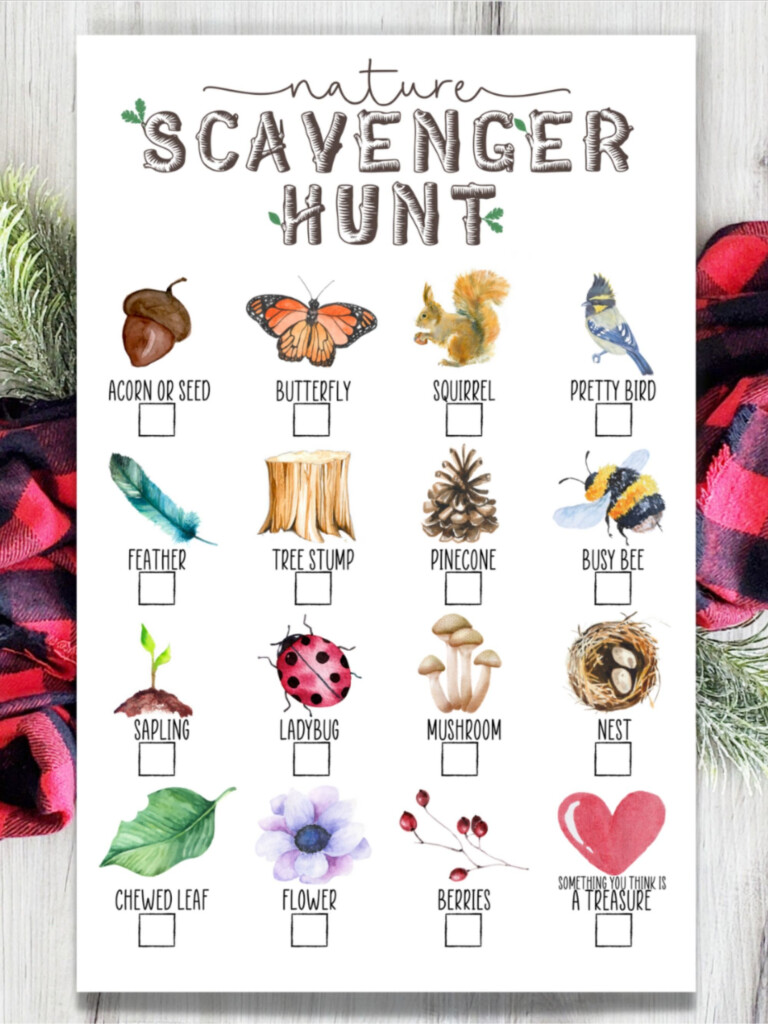 PRINTABLE Nature Scavenger Hunt For Kids Camping Scavenger Etsy 