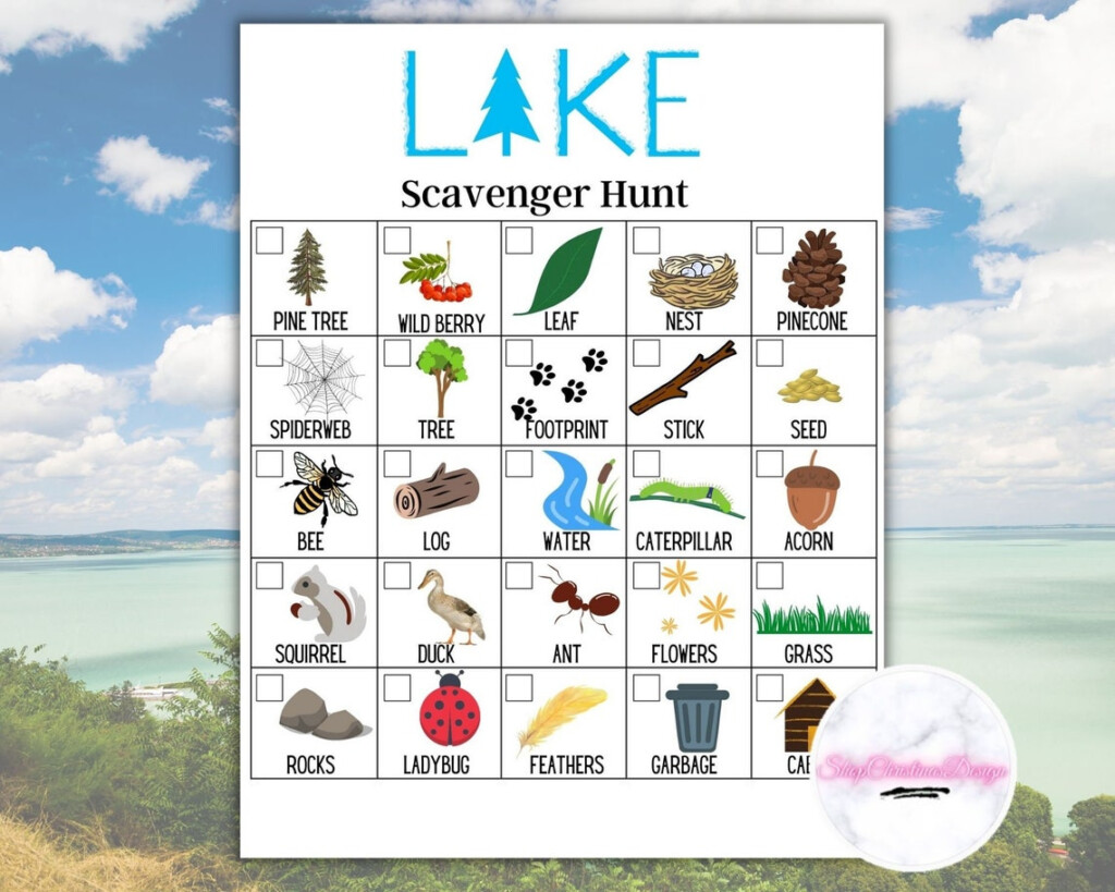 Printable Scavenger Hunt Lake Scavenger Hunt Outdoor Scavenger Hunt 