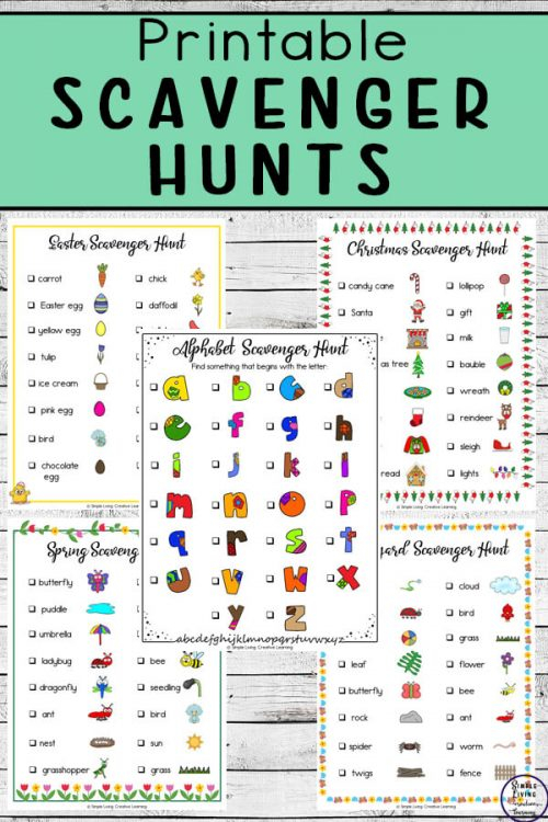Printable Scavenger Hunts Simple Living Creative Learning