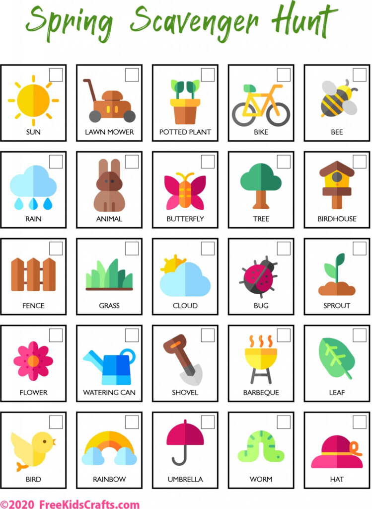 Printable Spring Scavenger Hunt