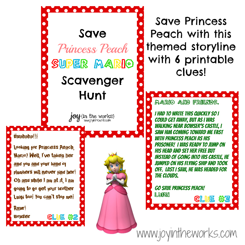 Save Princess Peach Scavenger Hunt Joy In The Works