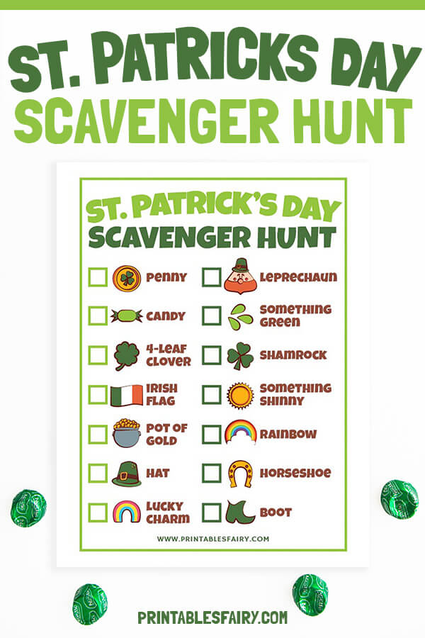 St Patrick s Day Scavenger Hunt Free Printable The Printables Fairy