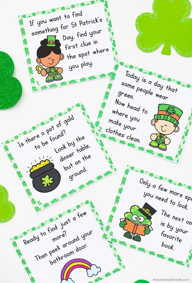 St Patrick s Day Scavenger Hunt with Free Printable The Best Ideas 