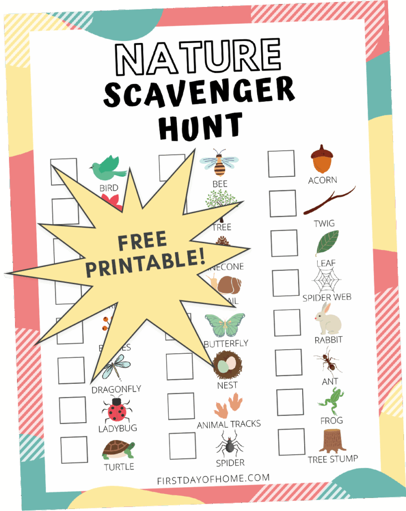 The Best Nature Scavenger Hunt For Kids Free Printable 
