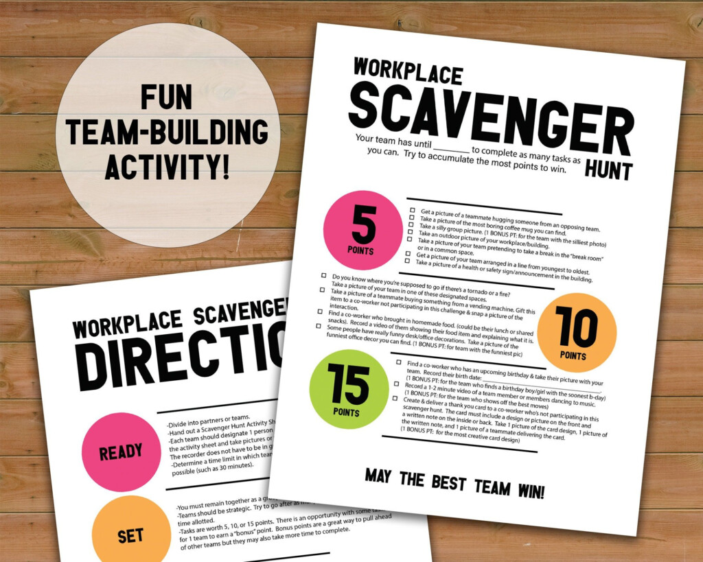 Workplace Team Scavenger Hunt Printable Activity Work Etsy Artofit
